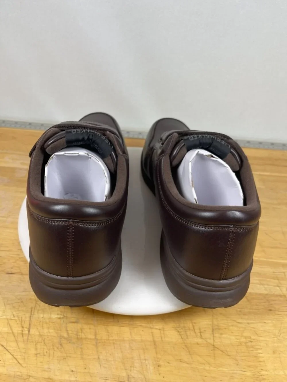 Propét LifeWalker Strap Shoes Mens 11 Wide Brown Leather Comfort